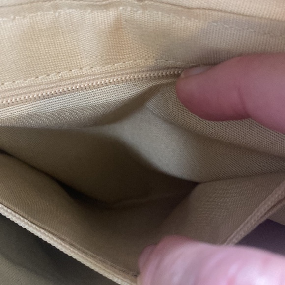 Fossil Crossbody Leather flap EUC light distressed leather Tan/Cream  7" SIze - Picture 6 of 9